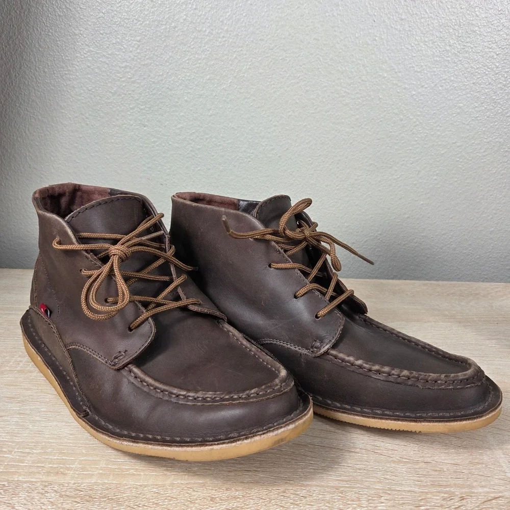 Oliberté Leather Chukka Boots Brown Moc Toe Made in Africa Men's US 10 EU 44
